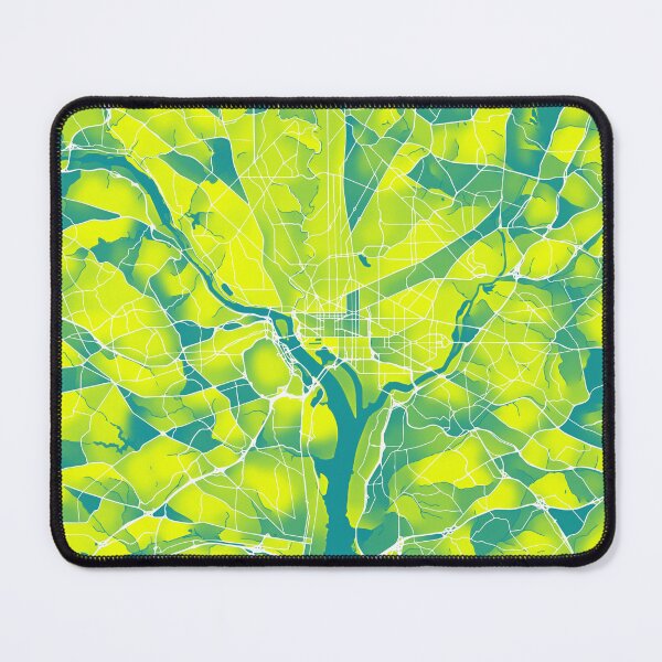 Item preview, Washington DC City Map - Green-Yellow Duotone designed and sold by StylishStacks.
