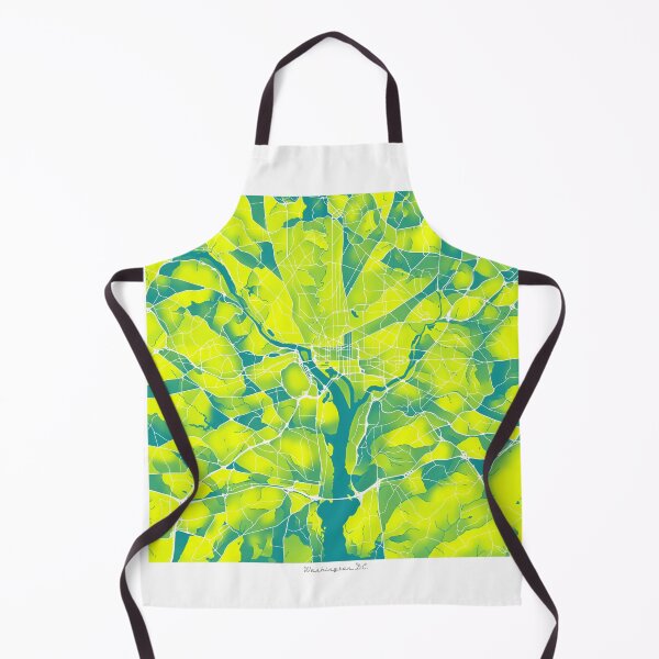 Item preview, Washington DC City Map - Green-Yellow Duotone designed and sold by StylishStacks.