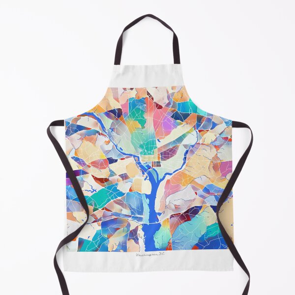 Item preview, Washington DC City Map - Tropical Rainbow Scheme designed and sold by StylishStacks.