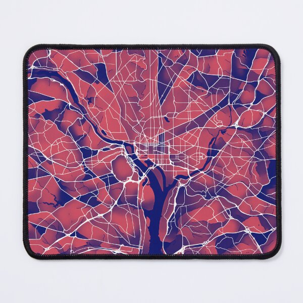 Item preview, Washington DC City Map - Red-Blue Duotone designed and sold by StylishStacks.