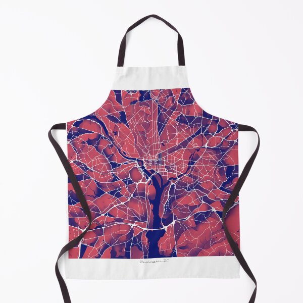 Item preview, Washington DC City Map - Red-Blue Duotone designed and sold by StylishStacks.