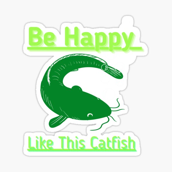 Funny Catfish Fishing Club' Sticker