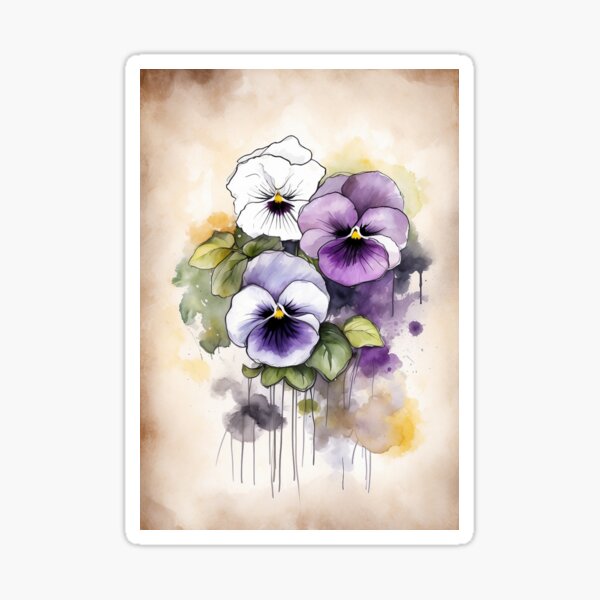 Item preview, Pansy, Watercolor designed and sold by Planthem.