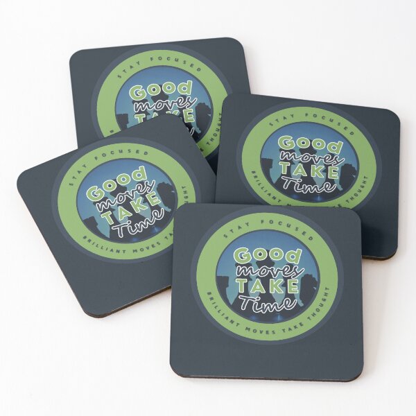 Item preview, Good Moves Take Time - Circle Green designed and sold by ChessiShop.