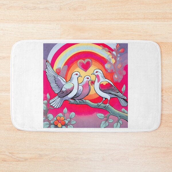 Item preview, ST Valentine series, two doves and their young on a branch designed and sold by janjacbu.
