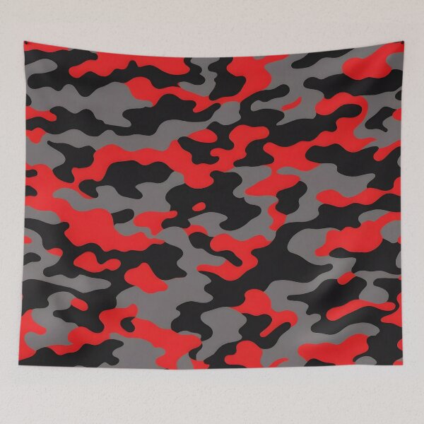 Item preview, Red and Black Camo pattern designed and sold by TheCamoShop.