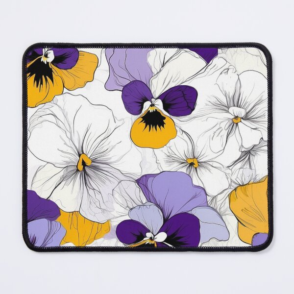 Item preview, Purple and White Pansy pattern designed and sold by Planthem.