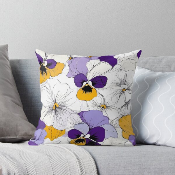 Item preview, Purple and White Pansy pattern designed and sold by Planthem.
