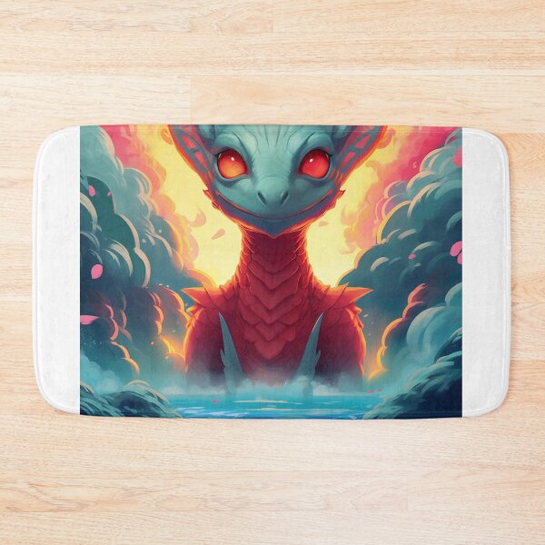 Item preview, kawaii chibi dragon badge art designed and sold by Rockwpapart.