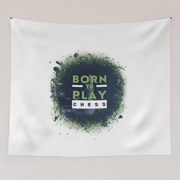 Item preview, Born to Play Chess -  Blue designed and sold by ChessiShop.