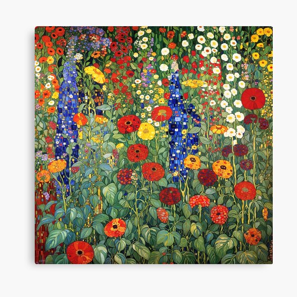 Aperçu de l'œuvre Gustav Klimt - Jardin de fleurs créée et vendue par maniacfitness.