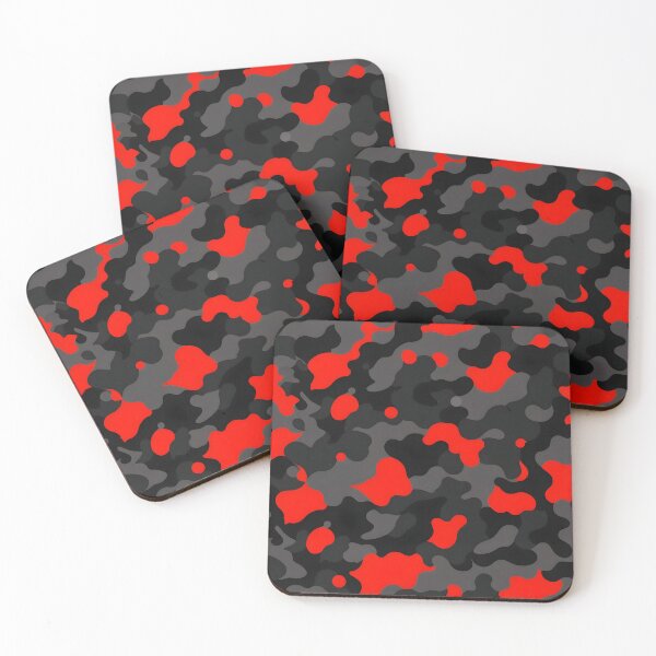 Item preview, Red and Black Camo pattern designed and sold by TheCamoShop.