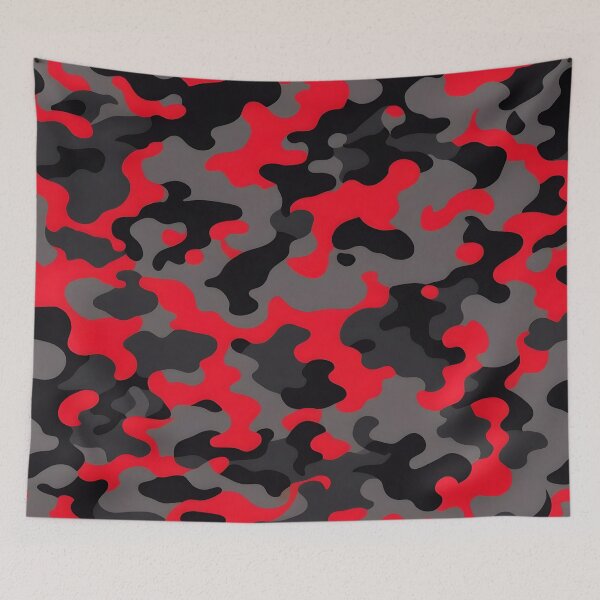 Item preview, Red and Black Camo pattern designed and sold by TheCamoShop.
