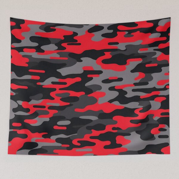 Item preview, Red and Black Camo pattern print designed and sold by TheCamoShop.