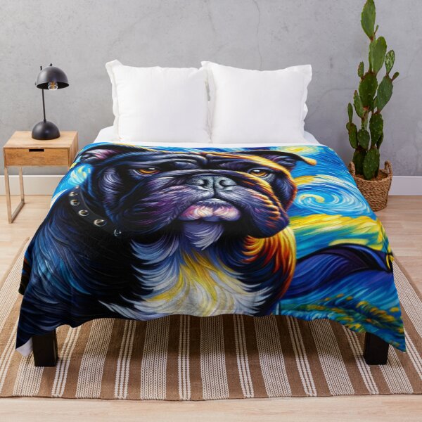 Item preview, Starry Night French Bulldog Van gogh Inspired Dog Painting designed and sold by Vangoholic.