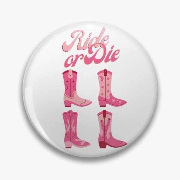 Item preview, Ride or Die - Cowgirl Boots Typography for Western Vibes designed and sold by Biddakate.