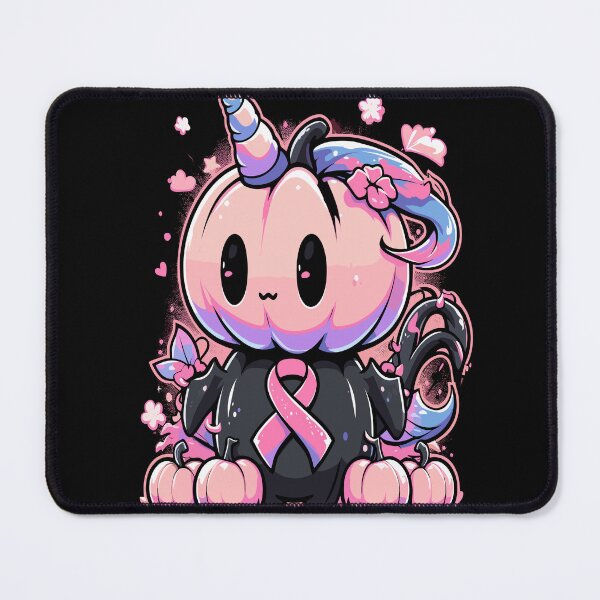 Item preview, Charming Pumpkin Unicorn - Breast Cancer Support designed and sold by Quirky Shirts.