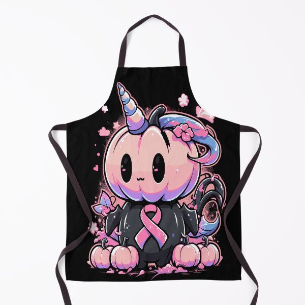 Item preview, Charming Pumpkin Unicorn - Breast Cancer Support designed and sold by Quirky Shirts.