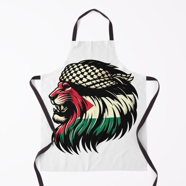 Item preview, Lion Flag Of Palestine Wearing Kufiyyeh designed and sold by BonsaiCrafts.