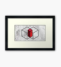 Minimal Geometry - Minimalistic Cubes Framed Print