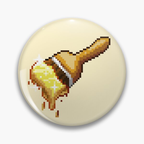 Item preview, Neopet Golden Paint Brush Pixel Art designed and sold by AyrosArts.