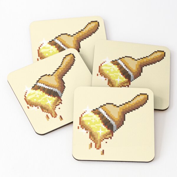 Item preview, Neopet Golden Paint Brush Pixel Art designed and sold by AyrosArts.