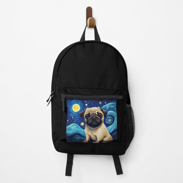 Item preview, Starry Night Pug Van gogh Inspired Dog Painting designed and sold by Vangoholic.