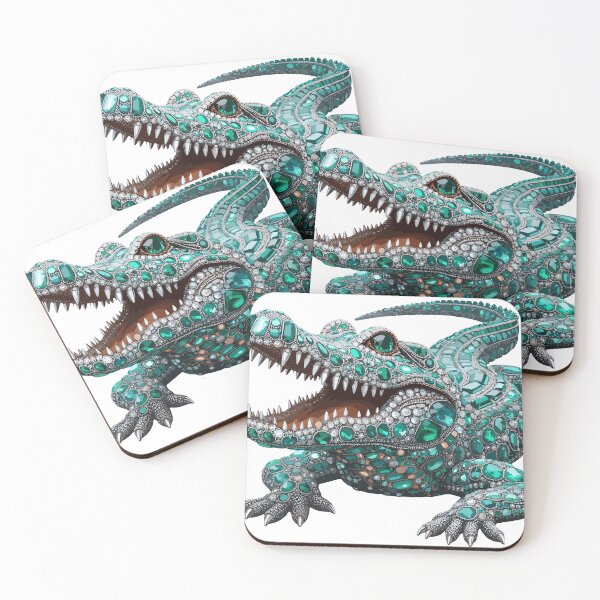 Item preview, Majestic Crocodile Gemstone Art designed and sold by iwcus.