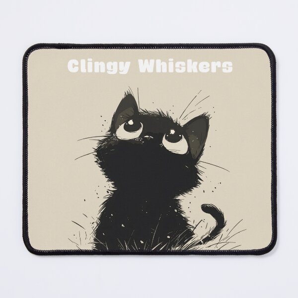 Item preview, Inquisitive Whiskers Black Cat Illustration designed and sold by inkArtistryfine.