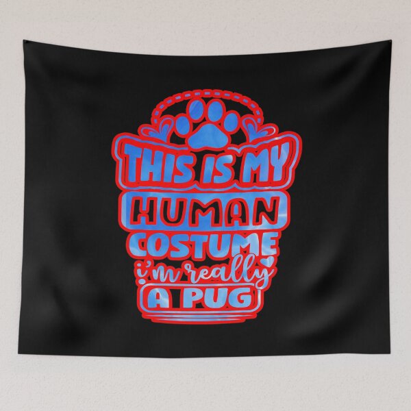 Item preview, This Is My Human Costume I'm Really A Pug Funny Dog Lover  designed and sold by creativerooney.