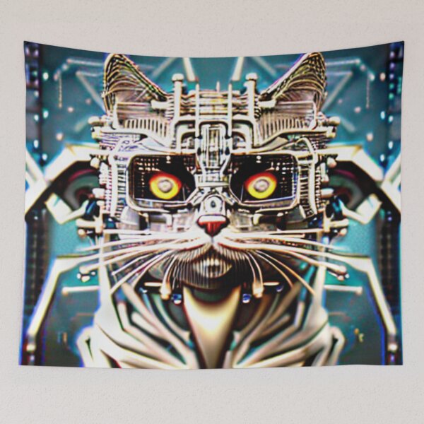 Item preview, Wet Cyborg Kitty - Angry Kitty designed and sold by shakespeare1212.