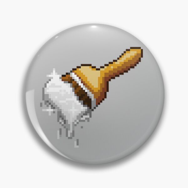 Item preview, Neopet Silver Paint Brush Pixel Art designed and sold by AyrosArts.