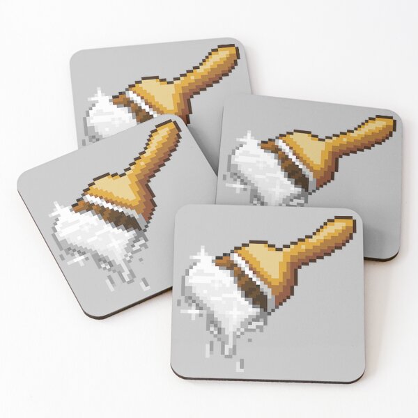 Item preview, Neopet Silver Paint Brush Pixel Art designed and sold by AyrosArts.