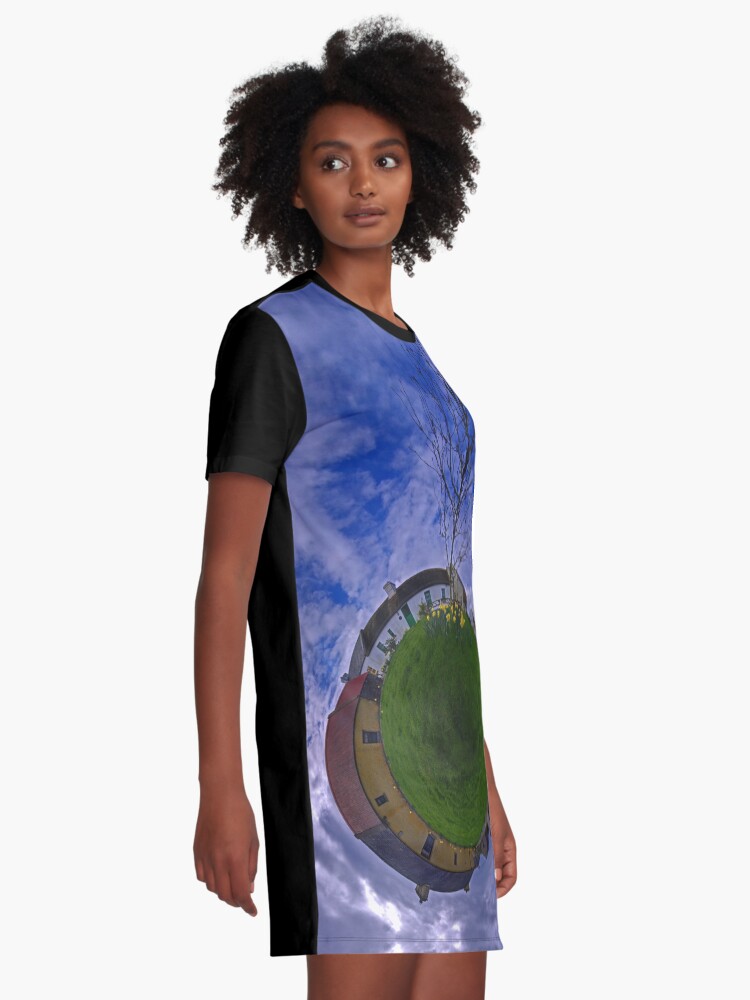 Alternate view of Hanna's Close, on a Sunny Day in County Down Graphic T-Shirt Dress
