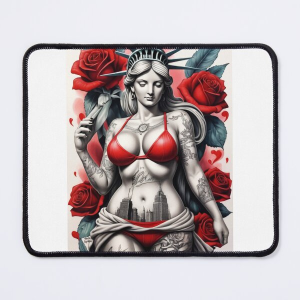 Item preview, Valentine; Liberty; Tattoo Style; USA; designed and sold by StickerApe.