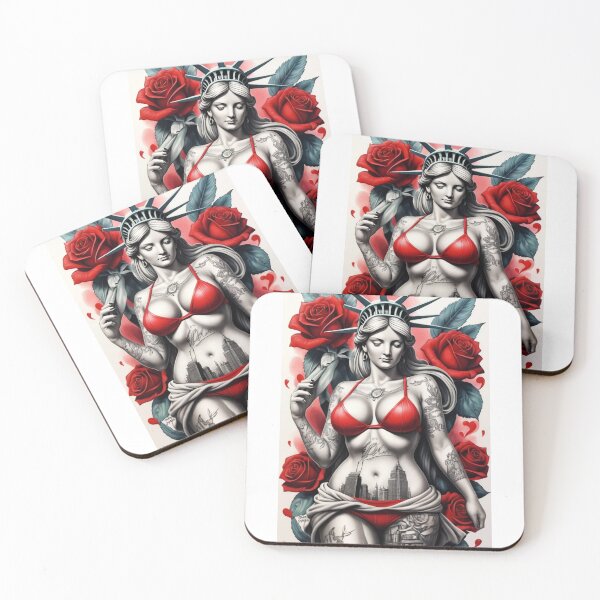 Item preview, Valentine; Liberty; Tattoo Style; USA; designed and sold by StickerApe.