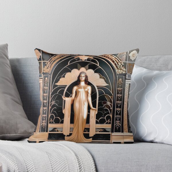 Item preview, Decor Screen | Golden female statue in Art Deco style designed and sold by eatmorvelopator.