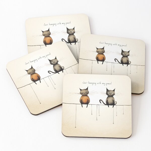 Item preview, Pensive Feline Silhouettes on Wire designed and sold by inkArtistryfine.