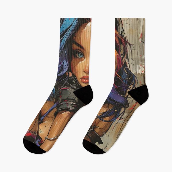 Item preview, Urban Chic Graffiti Art Portrait designed and sold by inkArtistryfine.