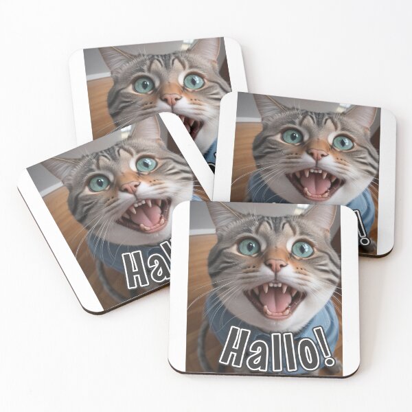Item preview, KI-generierte Katze 01 "Hallo" designed and sold by Cliff-Qi.