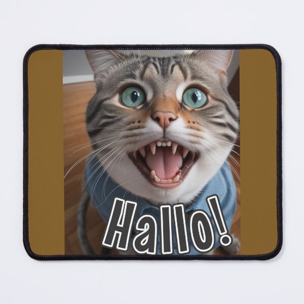 Item preview, KI-generierte Katze 01 "Hallo" designed and sold by Cliff-Qi.