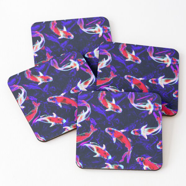 Item preview, Neon Koi Fish Swimming in the Pond designed and sold by HippieFarms11.