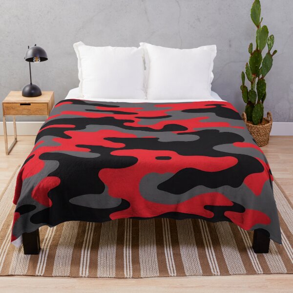 Item preview, Red, Gray and Black Camo print designed and sold by TheCamoShop.