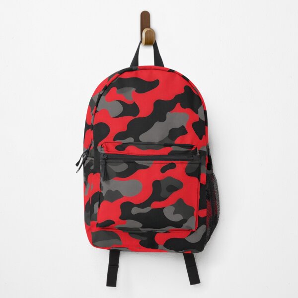 Item preview, Red, Gray and Black Camouflage print designed and sold by TheCamoShop.