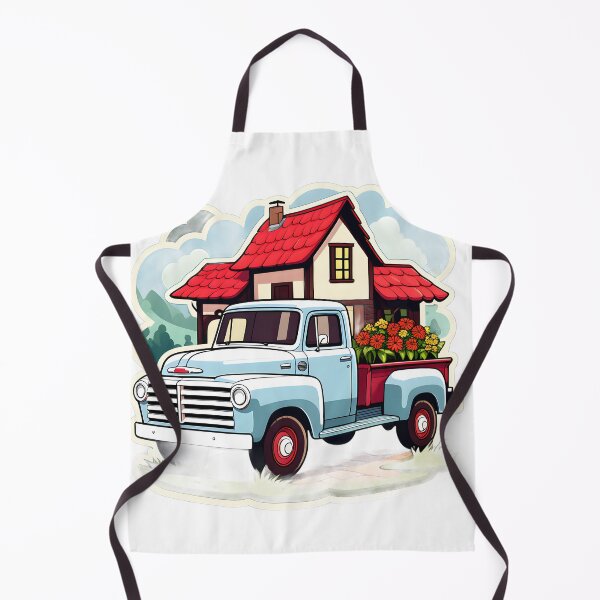 Item preview, Farm Truck with flowers designed and sold by Cardsurveyors.