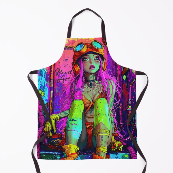 Item preview, Cyberpunk Dreamer Neon Art" designed and sold by inkArtistryfine.