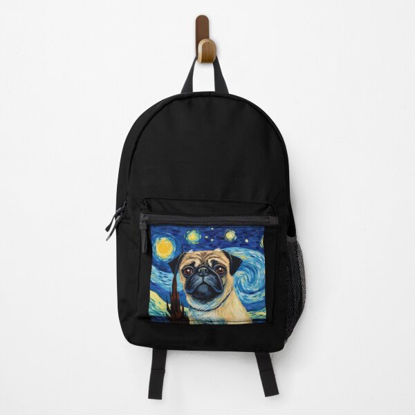 Item preview, Starry Night Pug Van gogh Inspired Dog Painting designed and sold by Vangoholic.