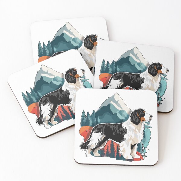 Item preview, Big Dog on a Background of Mountains and Trees designed and sold by VikArtStudio.