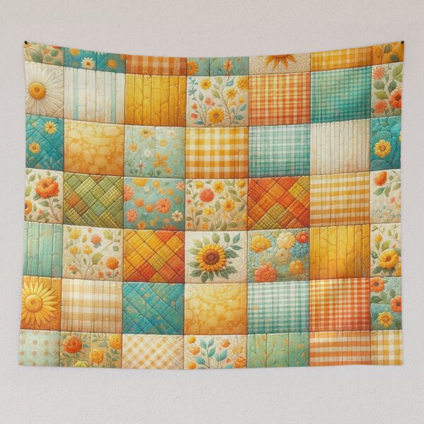 Item preview, Summer Inspired Patchwork Quilt Pattern designed and sold by PinUpPizzazz.