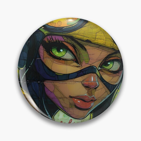 Item preview, Cyberpunk Visionary Pilot Portrait designed and sold by inkArtistryfine.